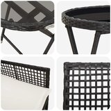 Bistro set za vrt 3 pcs Crna poliratan | shoptok.hr