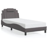  The Living Store Posteljni okvir z LED lučkami siv 90x200 cm umetno usnje - Posteljni Okvir, (21499979) | Shoptok.si