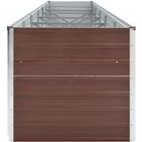 vidaXL Povišena vrtna gredica od pocinčanog čelika 480x80x77 cm smeđa | shoptok.hr