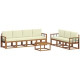  Set vanjskih sofa 8 kom. Prirodna i krem | shoptok.hr