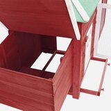  Kokošinjac crveni 190 x 72 x 102 cm od masivne jelovine | shoptok.hr
