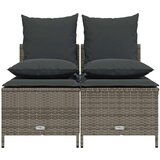  4-dijelni set vrtnih sofa od poliratana s jastucima sivi | shoptok.hr