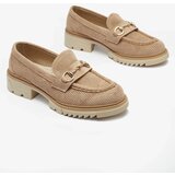 Resti Light brown openwork women's moccasins with chain Imerila | ePonuda.com