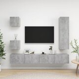 vidaXL 5-dijelni set TV ormarića siva boja betona od iverice Cijene