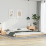 vidaXL Konstrukcija postelje Rjava 180 x 220 cm Trdna borovina | Shoptok.si