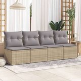  4-dijelni set vrtnih sofa s jastucima bež od poliratana bagrem | shoptok.hr