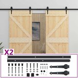 Furnova Drsna vrata s kompletom vodil 80x210 cm trdna borovina, (21944683) | Shoptok.si