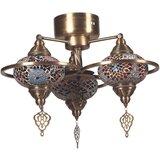  Yeni macellan mozaik Camlı 3 Lü - 7788-3 multicolor chandelier | ePonuda.com