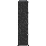 vidaXL Organizator za shranjevanje kock s 16 kockami in vrati Black PP | Shoptok.si