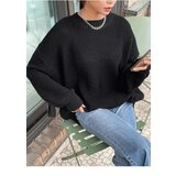 Dewberry 13242 Oversize Women Sweater-BLACK Cijene