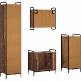  Set ormarića za kupaonicu 4 kom. Staro drvo 40 x 36 x 181 cm | shoptok.hr