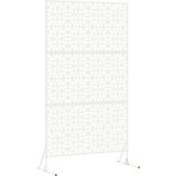 vidaXL Cvjetni panel ograde Bijela Metal Srednja Ukrasni umetci | shoptok.hr