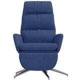 Stol za sproščanje z oporo za noge modro blago, (20699352) | Shoptok.si