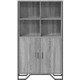 vidaXL Visoka omara siva sonoma 79,5x35,5x137,5 cm inženirski les | Shoptok.si
