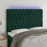  LED uzglavlje tamnozeleno 144x7x118/128 cm baršunasto | Eponuda.ba