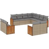  11-dijelni set vrtnih sofa od poliratana s jastucima bež | shoptok.hr