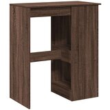 vidaXL Barska miza s policami rjavi hrast 90x47,5x103,5 cm inž. les | Shoptok.si