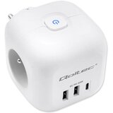Qoltec EXTENSÃO ELÉTRICA PARA COMPUTADOR E CELULAR, COM 3 TOMADAS AC, 2 USB E 1 USB-C., (5000261676) Cene
