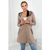 Kesi Sweatshirt with decorative belt dark beige Cijene