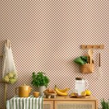  Tapeta - Checkerboard Pattern - Brown-White Grid with a Subtle Noise 50x1000 Premium | shoptok.hr
