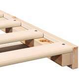 Krevetna konstrukcija Smeđa 100 x 210 cm Čvrsto borovo drvo | shoptok.hr