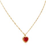 IZMAEL Ogrlica ME-20738 - Zlata / Rdeča | Shoptok.si