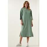  Women's Water Green Polo Neck Oversize Knitwear Dress Cijene