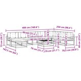  Set vanjskih sofa 9 kom. Bijela i antracit | shoptok.hr
