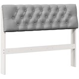  Tapecirani uzglavlje Svijetlo siva 100 cm Čvrsto borovo drvo Bijela | Shoptok.si