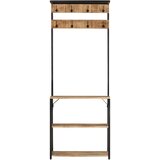  Stalak za kapute s prostorom za cipele 68x30x182 cm drvo manga | Eponuda.ba