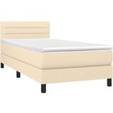  Box spring s madracem LED krem 100x200 cm od tkanine | shoptok.hr