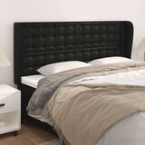  Uzglavlje s ušima crni 203x23x118/128 cm od umjetne kože Cijene