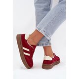 EVENTO Women's Suede Sneakers on Platform Bordeaux Sylviona | shoptok.hr