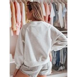 DStreet Bluza damska oversize z haftem serc MONLOVE szara | Shoptok.si
