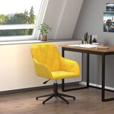 Maison Chic Vrtljiv pisarniški stol - računalniški stol rumen žamet, (21784355) | Shoptok.si