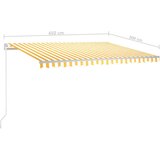  Ročno zložljiva tenda z LED lučmi 450x300 cm rumena in bela - - Rumena - 32.12 - 450 x 300 cm - 2025- | Shoptok.si