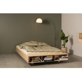 Karup Design Zakonska postelja iz masivnega bora z letvenim dnom 180x200 cm v naravni barvi Merge – | Shoptok.si