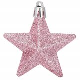  Set Božićnih kuglica Springos® - Ružičasta zvijezda, 6 komada | shoptok.hr