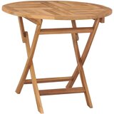 The Living Store Zložljiva vrtna miza 85x76 cm trdna tikovina - Jedilna Miza, (21479717) | Shoptok.si