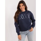 Fashion Hunters Sweatshirt in navy blue with colorful lettering | Shoptok.si