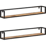  Zidne police 2 kom 120 cm od grubog drva manga | shoptok.hr