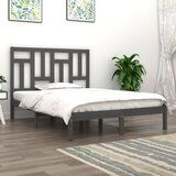 Maison Chic Posteljni okvir - Dvoposteljna postelja - Zakonska postelja siv iz trdne borovine 200x200 cm-J5430, (21764519) | Shoptok.si