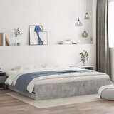  Okvir kreveta s ladicama siva boja betona 200x200 cm drveni | shoptok.hr