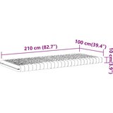  Madrac od pjene bijeli 100x210 cm 7 zona tvrdoća 20 ILD | shoptok.hr