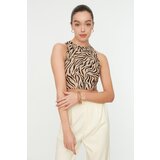 Trendyol Camel Halter Neck Corduroy Knitted Blouse | ePonuda.com