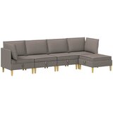  Set namještaja za dnevni boravak 5 pcs Sivosmeđa Tkanina | shoptok.hr