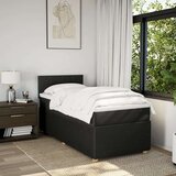 vidaXL Box spring postelja z vzmetnico črna 100x200 cm blago | Shoptok.si