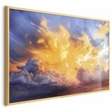  Plakat Beautiful Sunset - clouds in warm shades 90x60 Zlatni okvir | shoptok.hr