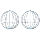  Lopta 2 kom. Hladna bijela 60 x 60 x 62 cm Metal Slike