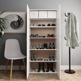 Ormarić za cipele bijeli 80 x 35,5 x 180 cm konstruirano drvo | shoptok.hr